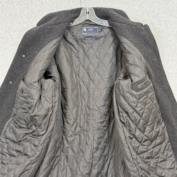 J Crew University Jacket Stadium Cloth Mens Size L 100% Wool Quilted Lining - Picture 5 of 15